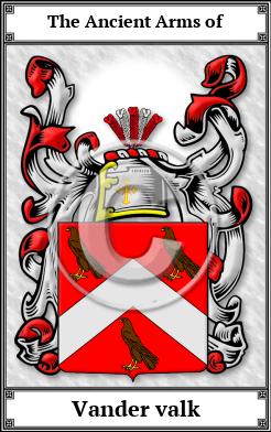 Vander valk Family Crest Download (JPG)  Book Plated - 150 DPI